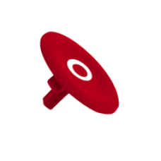 ZBA432 - red cap marked O for circular pushbutton Ø22, Schneider Electric