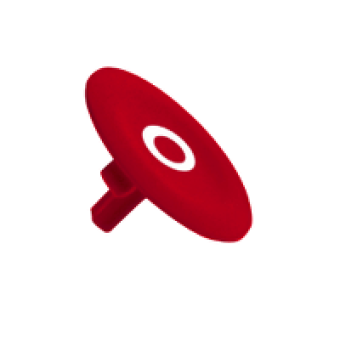ZBA432 - red cap marked O for circular pushbutton Ø22, Schneider Electric