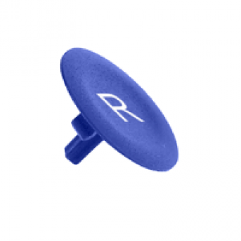 ZBA639 - blue cap marked R for circular pushbutton Ø22, Schneider Electric