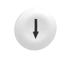 ZBA7134 - white cap marked arrow for rectangular multiple-headed pushbutton Ø22, Schneider Electric