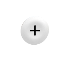 ZBA7138 - white cap marked + for rectangular multiple-headed pushbutton Ø22, Schneider Electric