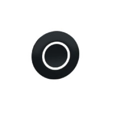 ZBA7232 - black cap marked O for rectangular multiple-headed pushbutton Ø22, Schneider Electric