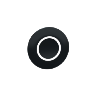 ZBA7232 - black cap marked O for rectangular multiple-headed pushbutton Ø22, Schneider Electric