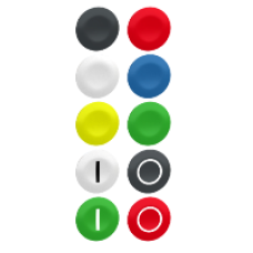 ZBA79 - Caps set of 10 different colors, Schneider Electric
