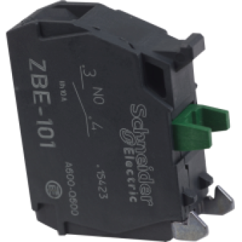 ZBE101 - single contact block for head Ø22 1NO silver alloy screw clamp terminal, Schneider Electric
