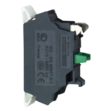ZBE1015 - single contact block for head Ø22 1NO silver alloy spring clamp terminals, Schneider Electric
