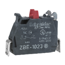 ZBE1023 - single contact block for head Ø22 1NC silver alloy Faston connector, Schneider Electric