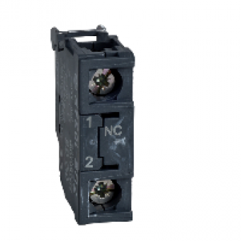 ZBE1026 - single contact block for head Ø22 1NC gold flashed screw clamp terminal, Schneider Electric
