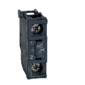 ZBE1026P - single contact block for head Ø22 1NC gold flashed screw clamp terminal, Schneider Electric