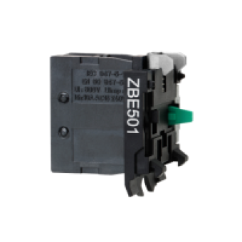 ZBE501 - single contact block for head Ø22 1NO screw clamp terminal, Schneider Electric