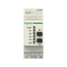 ZBRRC - Programmable receiver - 4 PNP - 200 mA - 24 V DC - 2 pusbuttons - 6 LEDs, Schneider Electric