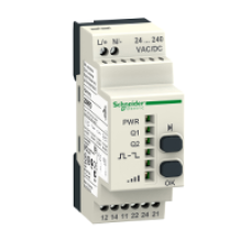 ZBRRD - Programmable receiver - 2 relays - 24..240  V AC/DC - 2 pusbuttons - 6 LEDs, Schneider Electric