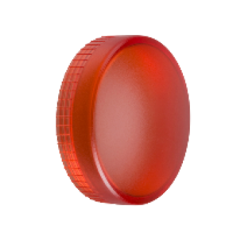ZBV014 - red plain lens for circular pilot light Ø22 with BA9s bulb, Schneider Electric