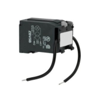 ZBV5B - transformer block for light block with integral LED - 400V, Schneider Electric