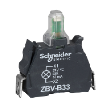 ZBVB14 - white light block for head Ø22 integral LED 24V plug-in connector, Schneider Electric
