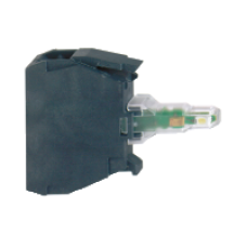 ZBVB19 - white light block for head Ø22 integral LED 24V screw terminal for lugs, Schneider Electric
