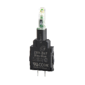 ZBVB47 - red light block for head Ø22 integral LED 24V pins, Schneider Electric