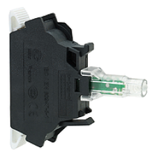ZBVJ15 - white light block for head Ø22 integral LED 12V spring clamp terminals, Schneider Electric