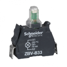 ZBVM14 - white light block for head Ø22 integral LED 230...240V plug-in connector, Schneider Electric