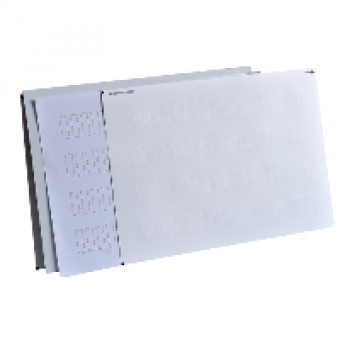 ZBY001 - sheet of 50 unmarked legends 6.5 x 15.5 mm for legend holder, Schneider Electric