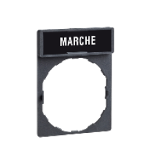 ZBY2103 - legend holder 30 x 40 mm with legend 8 x 27 mm with marking MARCHE, Schneider Electric