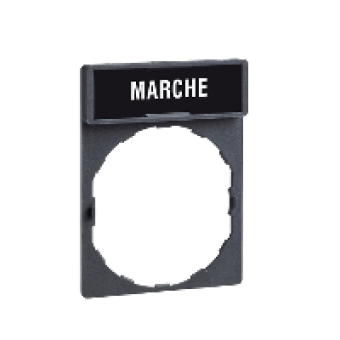 ZBY2103 - legend holder 30 x 40 mm with legend 8 x 27 mm with marking MARCHE, Schneider Electric