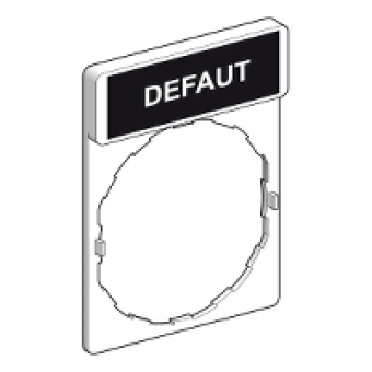ZBY2134 - legend holder 30 x 40 mm with legend 8 x 27 mm with marking DEFAUT, Schneider Electric ZBY2134 - legend holder 30 x 40 mm with legend 8 x 27 mm with marking DEFAUT, Schneider Electric