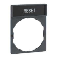 ZBY2322 - legend holder 30 x 40 mm with legend 8 x 27 mm with marking RESET black color, Schneider Electric ZBY2322 - legend holder 30 x 40 mm with legend 8 x 27 mm with marking RESET black color, Schneider Electric