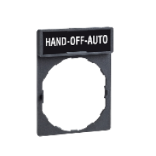 ZBY2387 - legend holder 30 x 40 mm with legend 8 x 27 mm with marking HAND-OFF-AUTO, Schneider Electric ZBY2387 - legend holder 30 x 40 mm with legend 8 x 27 mm with marking HAND-OFF-AUTO, Schneider Electric