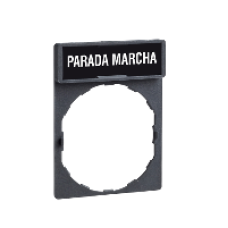 ZBY2466 - legend holder 30 x 40 mm with legend 8 x 27 mm with marking PARADA MARCHA, Schneider Electric ZBY2466 - legend holder 30 x 40 mm with legend 8 x 27 mm with marking PARADA MARCHA, Schneider Electric