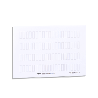 ZBY4100 - sheet of 76 unmarked legends 8 x 27 mm for legend holder 30 x 40 mm, Schneider Electric