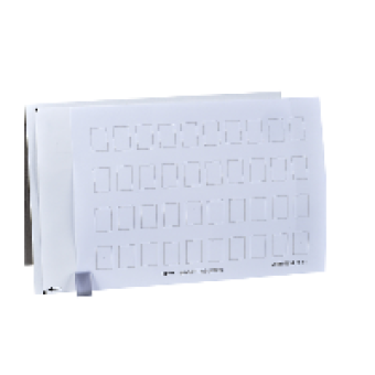 ZBY5100 - sheet of 40 unmarked legends 18 x 27 mm for legend holder 30 x 50 mm, Schneider Electric ZBY5100 - sheet of 40 unmarked legends 18 x 27 mm for legend holder 30 x 50 mm, Schneider Electric