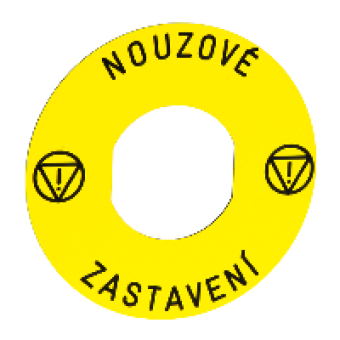 ZBY9T30 - legend Ø22 - 60 mm nouzove zastaveni, Schneider Electric