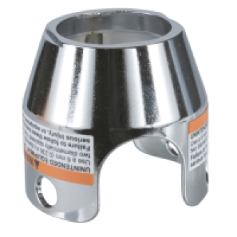 ZBZ1600 - chromium plated metal padlockable guard for Ø40 mushroom head, Schneider Electric