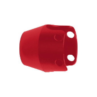 ZBZ1604 - red metal padlockable guard for Ø40 mushroom head, Schneider Electric