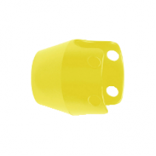 ZBZ1605 - yellow metal padlockable guard for Ø40 mushroom head, Schneider Electric