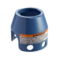 ZBZ1606 - blue metal padlockable guard for Ø40 mushroom head, Schneider Electric