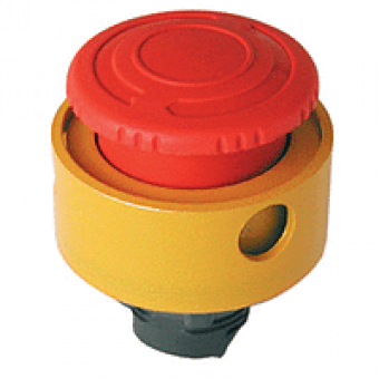 ZBZ3605 - yellow padlock for Ø22 emergency stop pushbutton, Schneider Electric