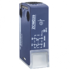 ZCMD21C12 - limit switch body ZCMD - 1NC+1NO - silver - snap action - connection - M12, Schneider Electric